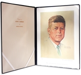 Norman Rockwell Signed Lithograph of John F. Kennedy -- Appeared as the Cover of ''The Saturday Evening Post'' in 1960
